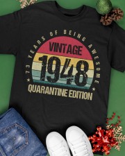 Vintage 1948 Quarantine Edition Birthday Classic T-Shirt apparel-classic-tshirt-lifestyle-back-69