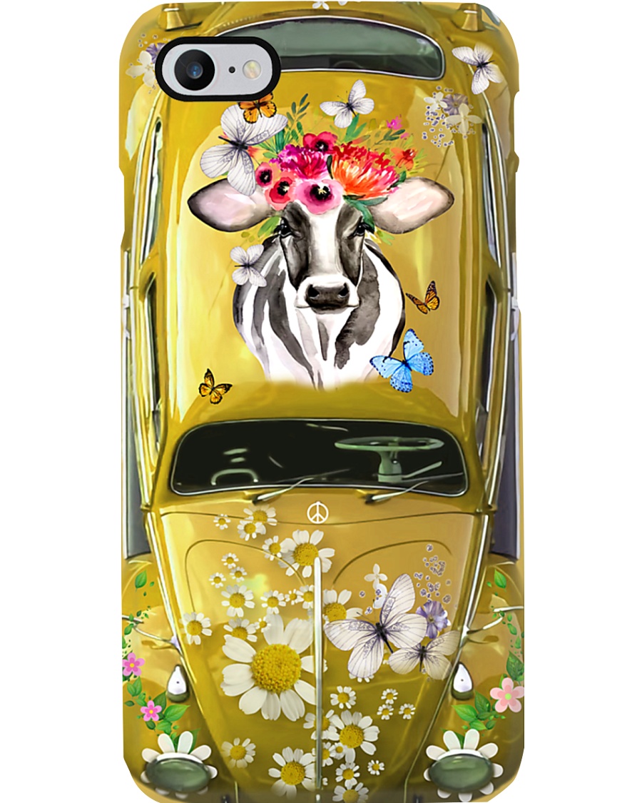 Hippie VW Bug Cow Phone Case