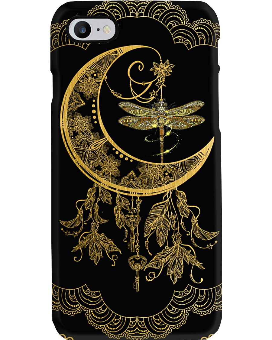 Dragonfly and moon Phone Case