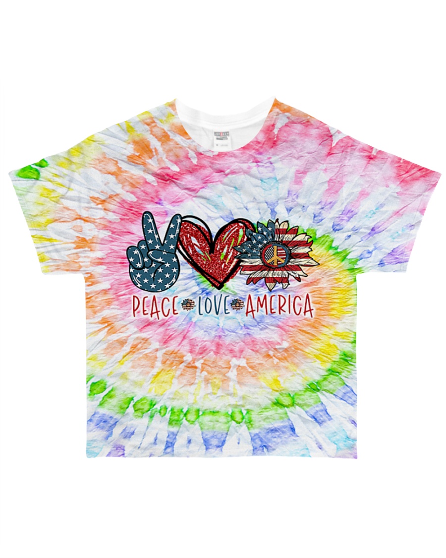 Peace Love American All-over T-Shirt