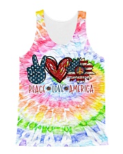 Peace Love American All-over Unisex Tank thumbnail