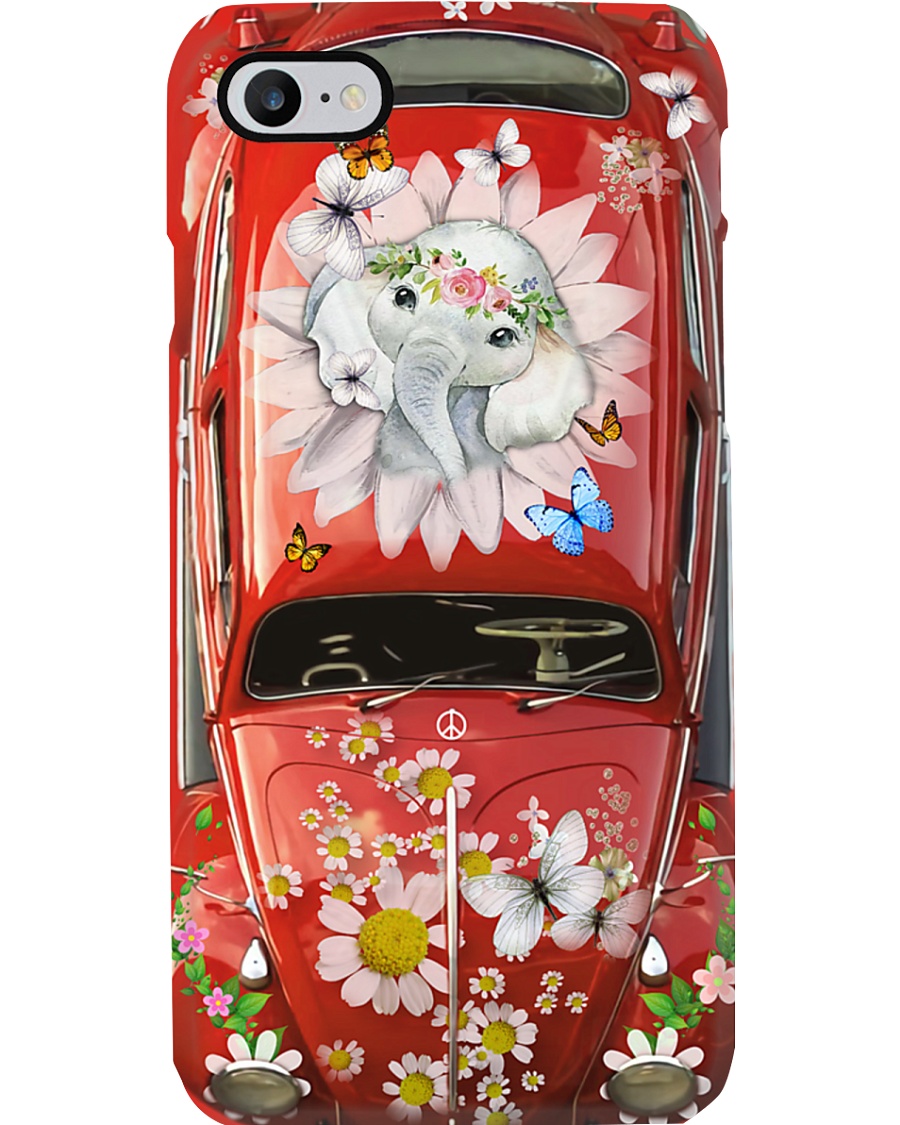 Hippie VW Bug Elephant Phone Case