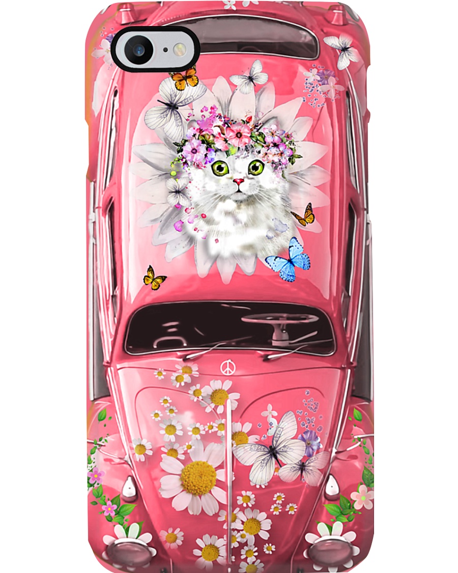 Hippie VW Bug Cat Phone Case