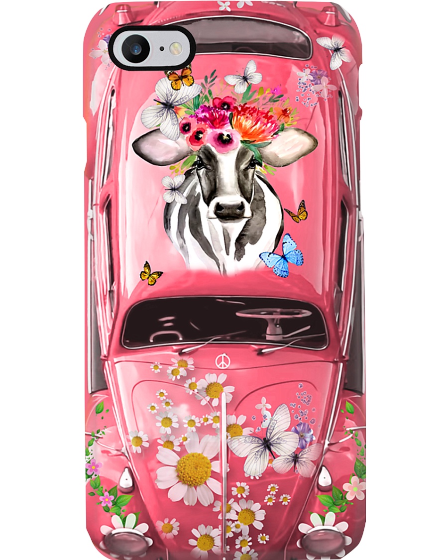 Hippie VW Bug Cow Phone Case