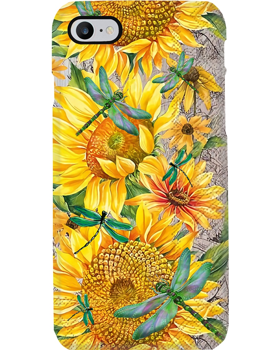 Dragonfly Sunflower Phone Case