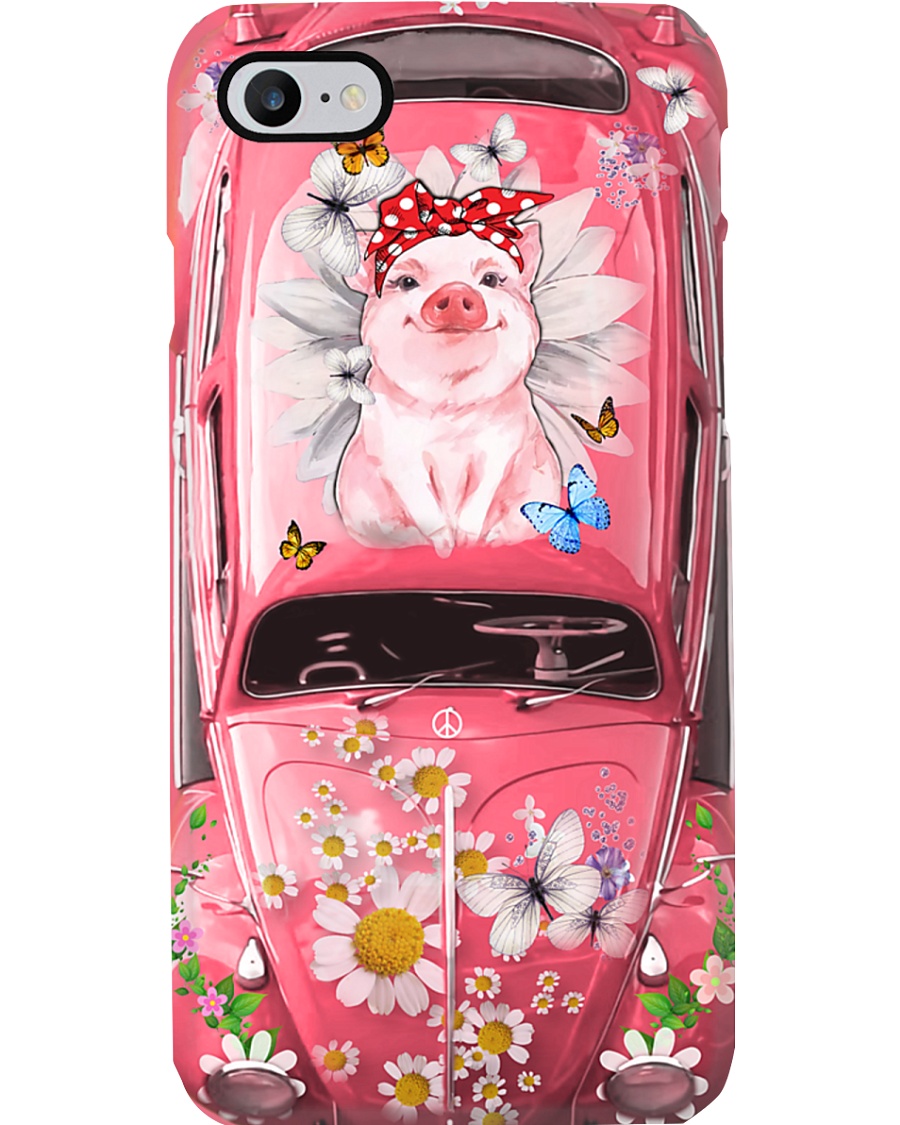 Hippie VW Bug Pig Phone Case