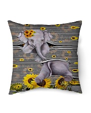 Elephant Sunflower Indoor Pillow - 16” x 16” thumbnail