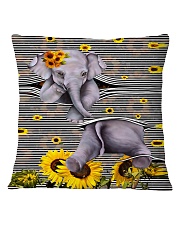 Elephant Sunflower Square Pillowcase thumbnail