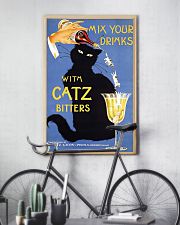 Whimsical vintage liquor black cat ad for bitters 16x24 Poster lifestyle-poster-7