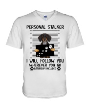 PERSONAL STALFER DOG 8A V-Neck T-Shirt tile