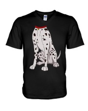 Dalmatian Costume T-Shirt for Halloween Dog Animal V-Neck T-Shirt thumbnail