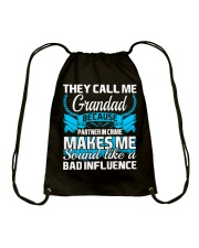 They Call Me Grandad Partner In Crime Funny Tshirt Drawstring Bag thumbnail