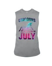 Unicorns Are Born in July T-Shirt Gift For July Qu Sleeveless Tee thumbnail