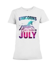 Unicorns Are Born in July T-Shirt Gift For July Qu Premium Fit Ladies Tee thumbnail