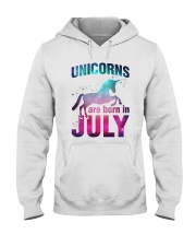 Unicorns Are Born in July T-Shirt Gift For July Qu Hooded Sweatshirt thumbnail