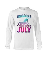 Unicorns Are Born in July T-Shirt Gift For July Qu Long Sleeve Tee thumbnail