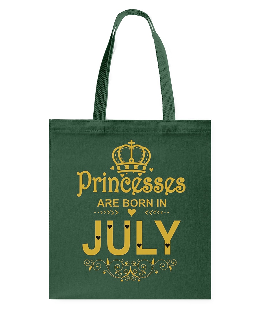 Princesses Are Born in July T-shirt Funny Birthday Tote Bag