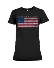 Life Liberty and the Pursuit of Happiness Flag Premium Fit Ladies Tee thumbnail