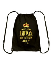 Kings Are Born In July T-shirt Drawstring Bag front