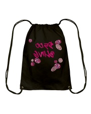 5 Bling Pink Diamond Paparazzi Reverse Text Live M Drawstring Bag thumbnail