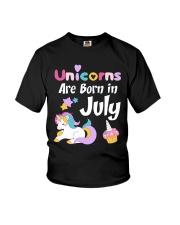 Unicorns Are Born in July T-Shirt Cute Unicorn Bi Youth T-Shirt thumbnail