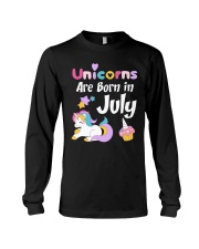 Unicorns Are Born in July T-Shirt Cute Unicorn Bi Long Sleeve Tee thumbnail