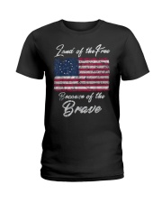 Patriotic Betsy Ross American Flag Shirt with 13 S Ladies T-Shirt thumbnail