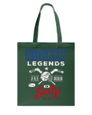 Hockey Legends Are Born In July Birthday Gift T-sh Tote Bag thumbnail