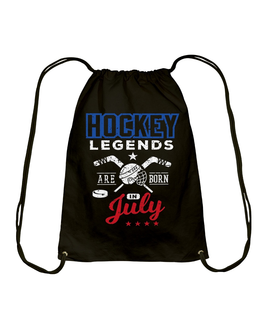 Hockey Legends Are Born In July Birthday Gift T-sh Drawstring Bag