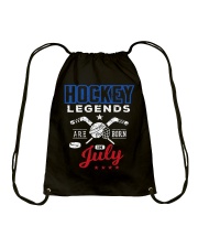 Hockey Legends Are Born In July Birthday Gift T-sh Drawstring Bag front