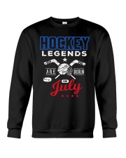 Hockey Legends Are Born In July Birthday Gift T-sh Crewneck Sweatshirt thumbnail