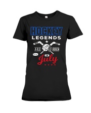 Hockey Legends Are Born In July Birthday Gift T-sh Premium Fit Ladies Tee thumbnail