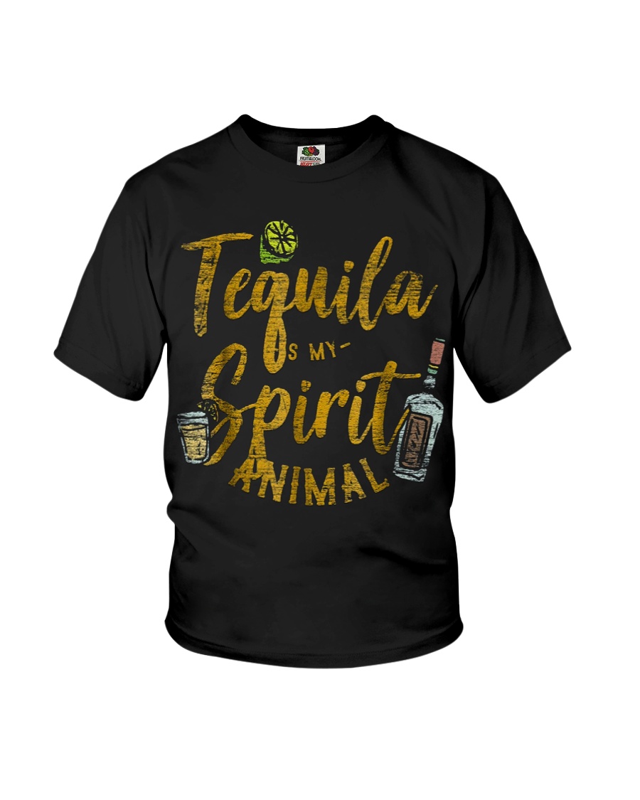 Tequila Is My Spirit Animal Cinco De Mayo Men Youth T-Shirt