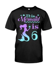 Girls 6th Birthday Shirt - This Mermaid is 6 Premium Fit Mens Tee tile