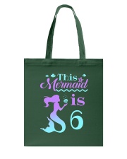Girls 6th Birthday Shirt - This Mermaid is 6 Tote Bag tile