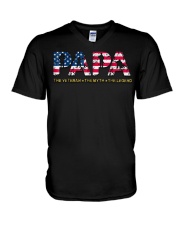 Mens Mens Papa The Veteran The Myth The Legend V-Neck T-Shirt thumbnail