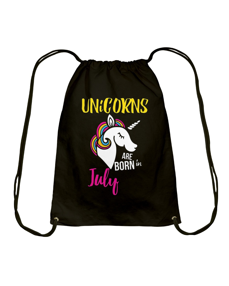 Unicorns Are Born In July Unicorn Birthday Gift Te Drawstring Bag
