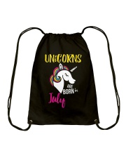 Unicorns Are Born In July Unicorn Birthday Gift Te Drawstring Bag front
