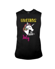 Unicorns Are Born In July Unicorn Birthday Gift Te Sleeveless Tee thumbnail