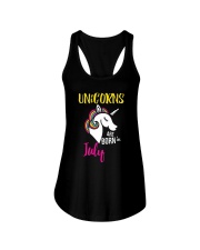 Unicorns Are Born In July Unicorn Birthday Gift Te Ladies Flowy Tank thumbnail