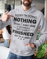 Today I'm doing nothing Hooded Sweatshirt custom-hoodie-sweatshirt-lifestyle-front-262