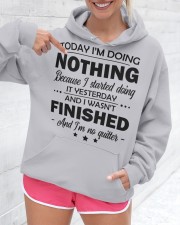Today I'm doing nothing Hooded Sweatshirt custom-hoodie-sweatshirt-lifestyle-front-276