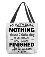 Today I'm doing nothing All-Over Tote tile