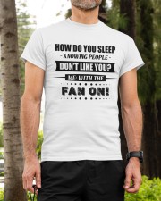 How do you sleep Classic T-Shirt custom-t-shirts-classic-lifestyle-front-296