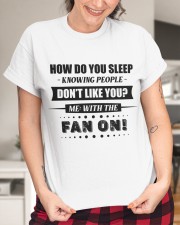 How do you sleep Classic T-Shirt custom-t-shirts-classic-lifestyle-front-417