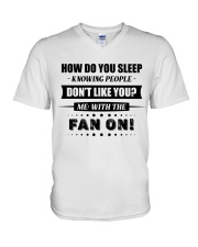 How do you sleep V-Neck T-Shirt tile