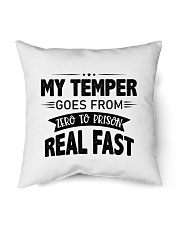 My temper goes from zero to prison Indoor Pillow tile