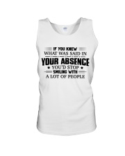 If you knew what was said in your absence Unisex Tank tile