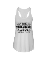 If you knew what was said in your absence Ladies Flowy Tank tile