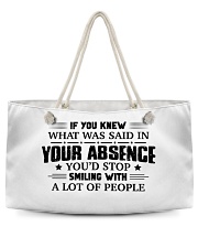 If you knew what was said in your absence Weekender Tote tile